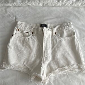 Abercrombie White Denim Cutoff Shorts